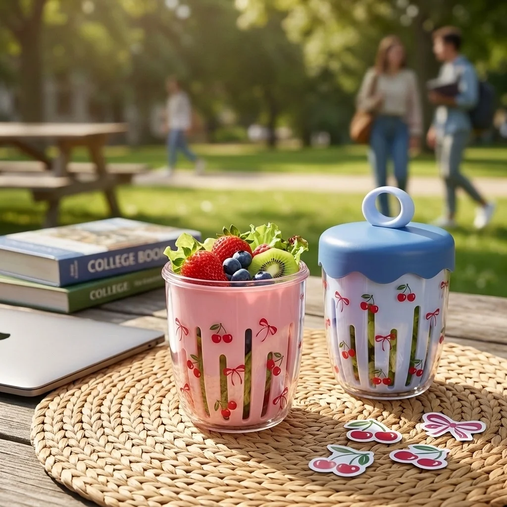Food Storage Handling - Plastic Fruit Salad Cup with Lids