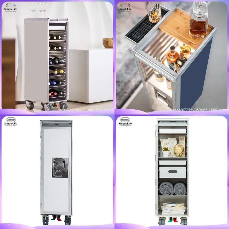 Food Storage For Restaurant - Mobile Kitchen Cart with Storage Shelves