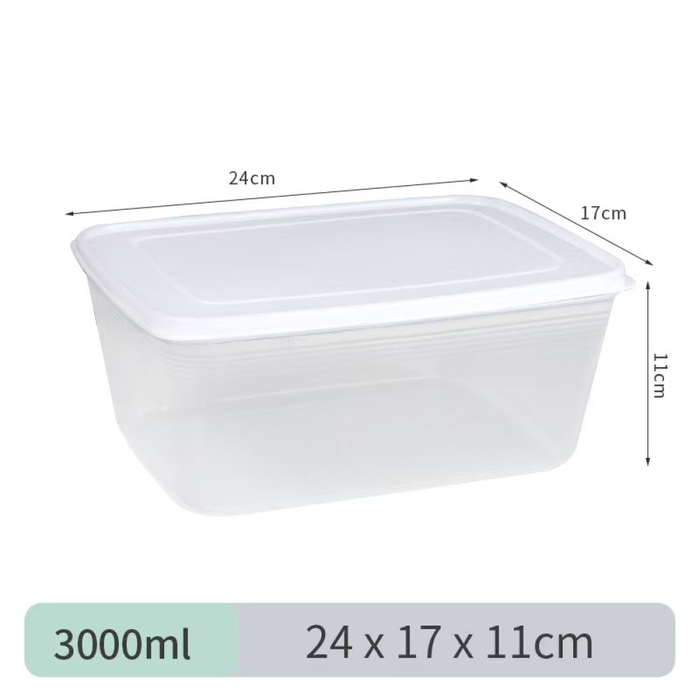 Food Storage Bins - Stackable Fridge Food Container Transparent Storage