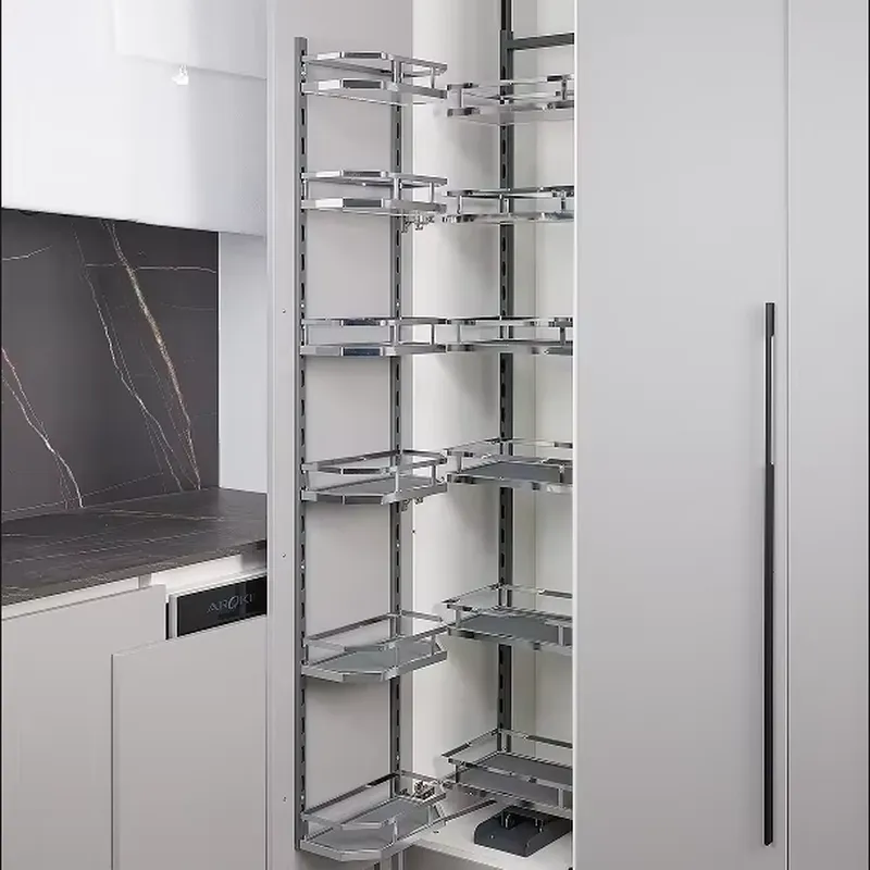 Food Storage Without Pantry - Chrome Iron Soft Close Drawer Basket