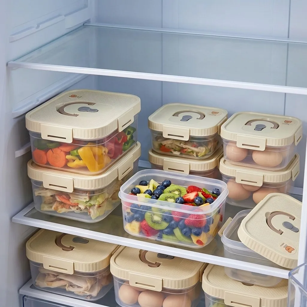 Food Storage Handling - Plastic Stackable Storage Box With Handle