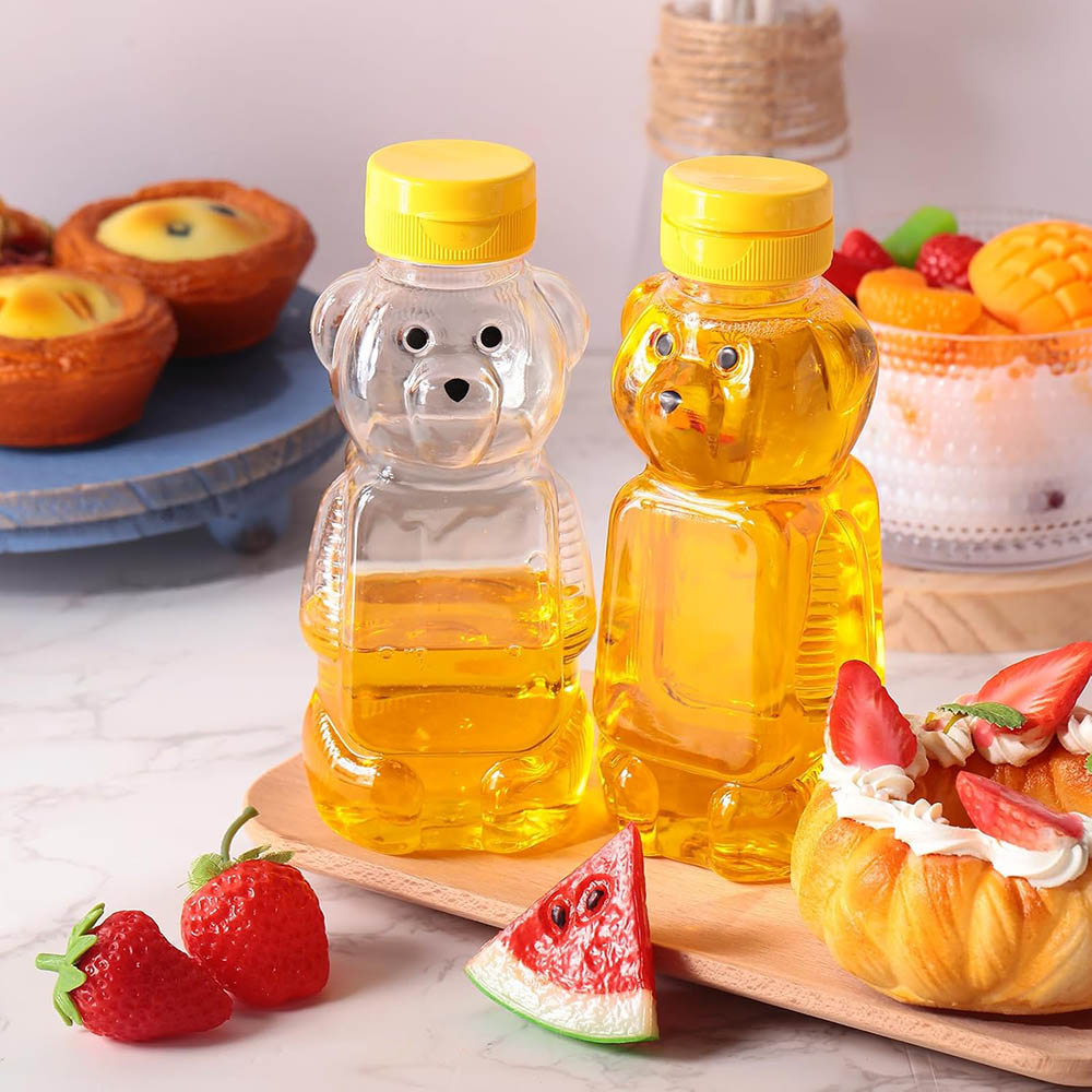 Condiment Squeeze Bottle - 12oz Plastic Bear Honey Bottle Jars,Honey