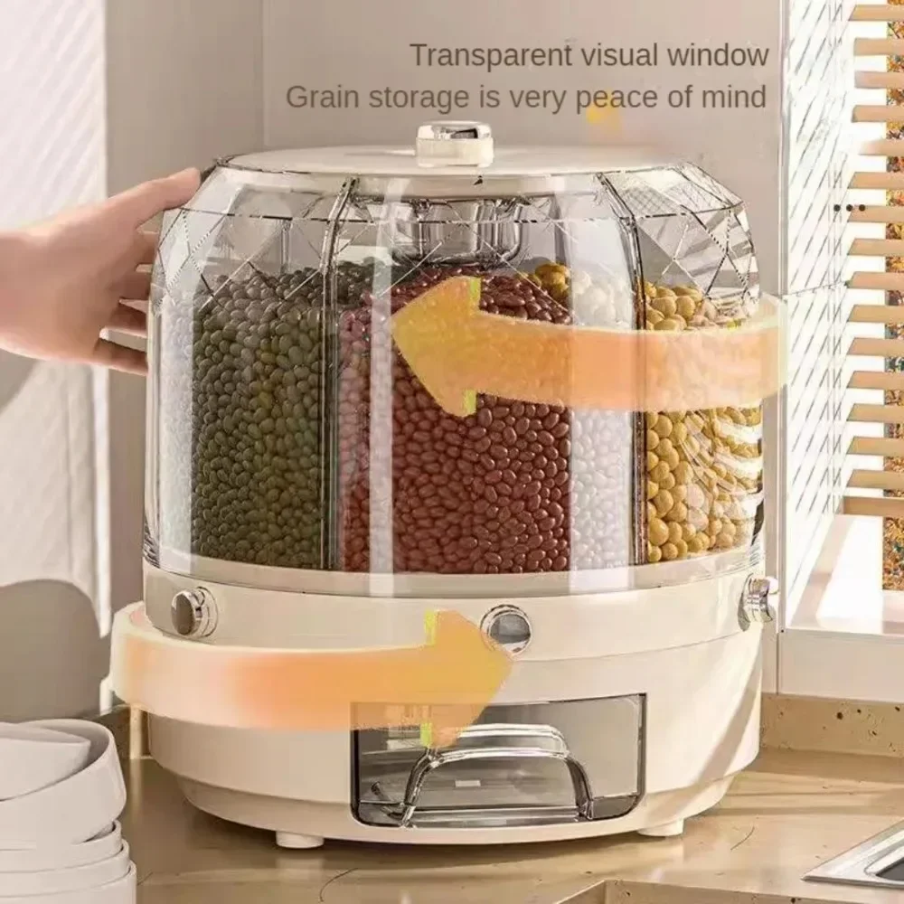 Food Storage Bins - Food Grade Rotating Grain Dispenser Large