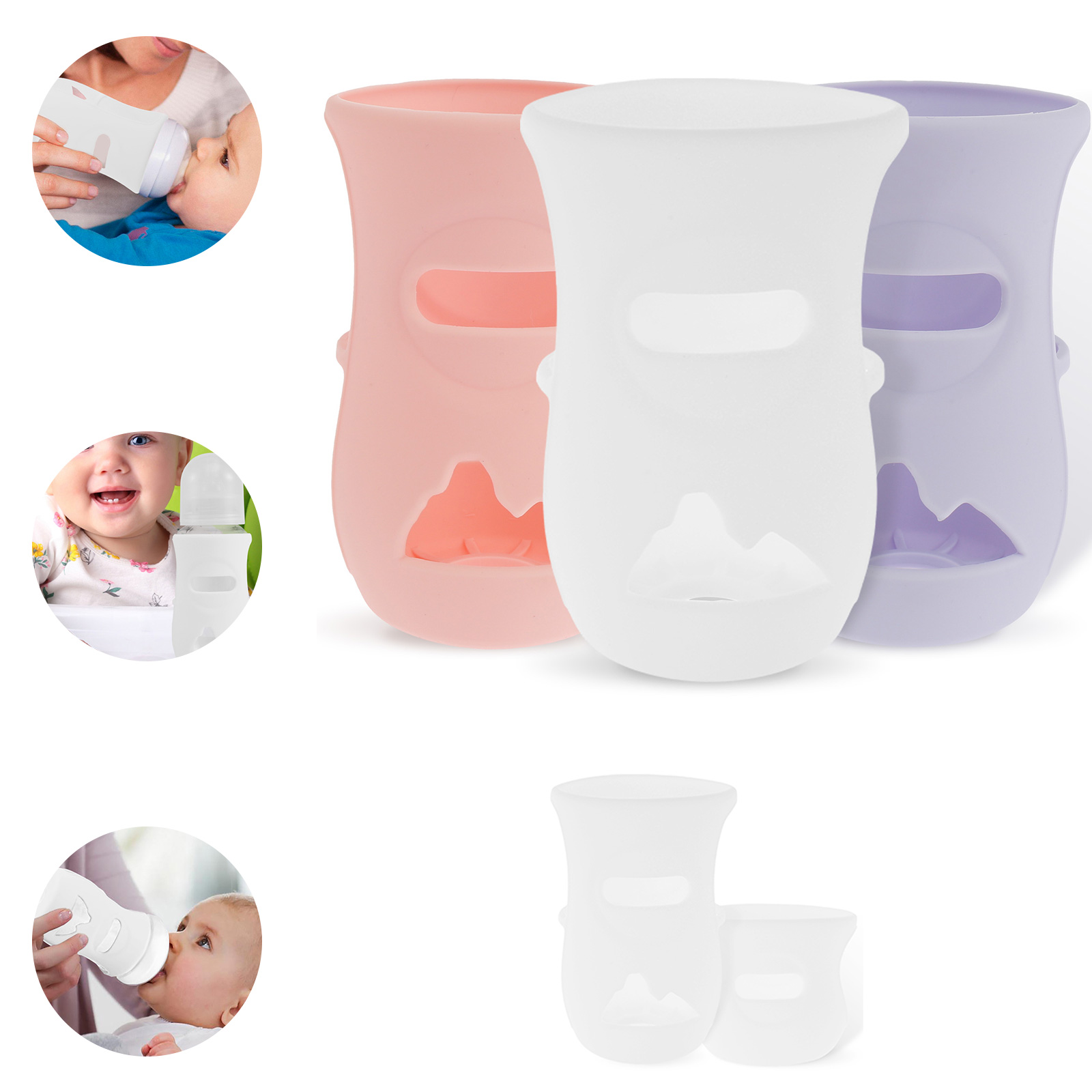 Food Storage Keep Warm - Silicone Sleeves Silicone Baby Bottle Cover
