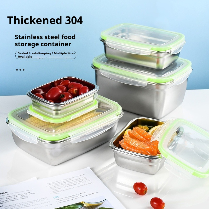 Food Storage Box Set - 304 Stainless Steel Lunch Box Set