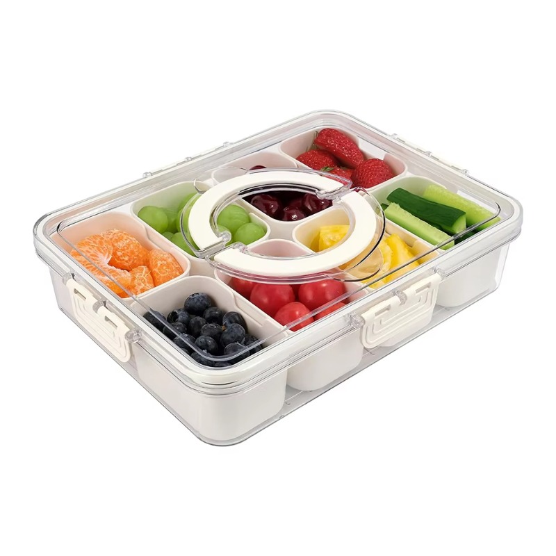 Food Storage Handling - Kitchen Plastic PET 8 Compartments Divided