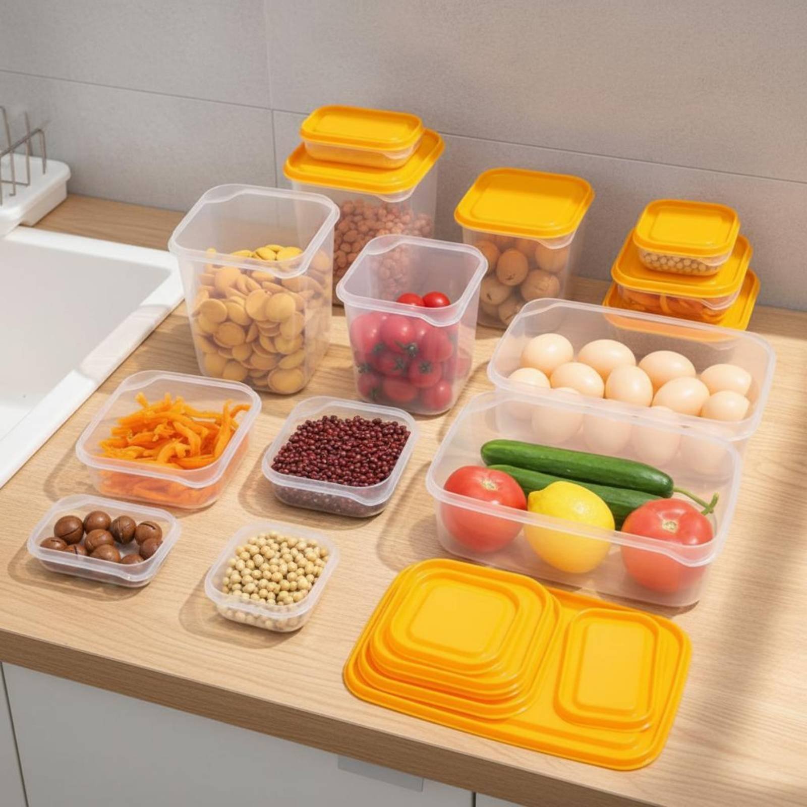 17 Pieces Fridge Storage Box S - đánh giá và giá Food Storage Box Set