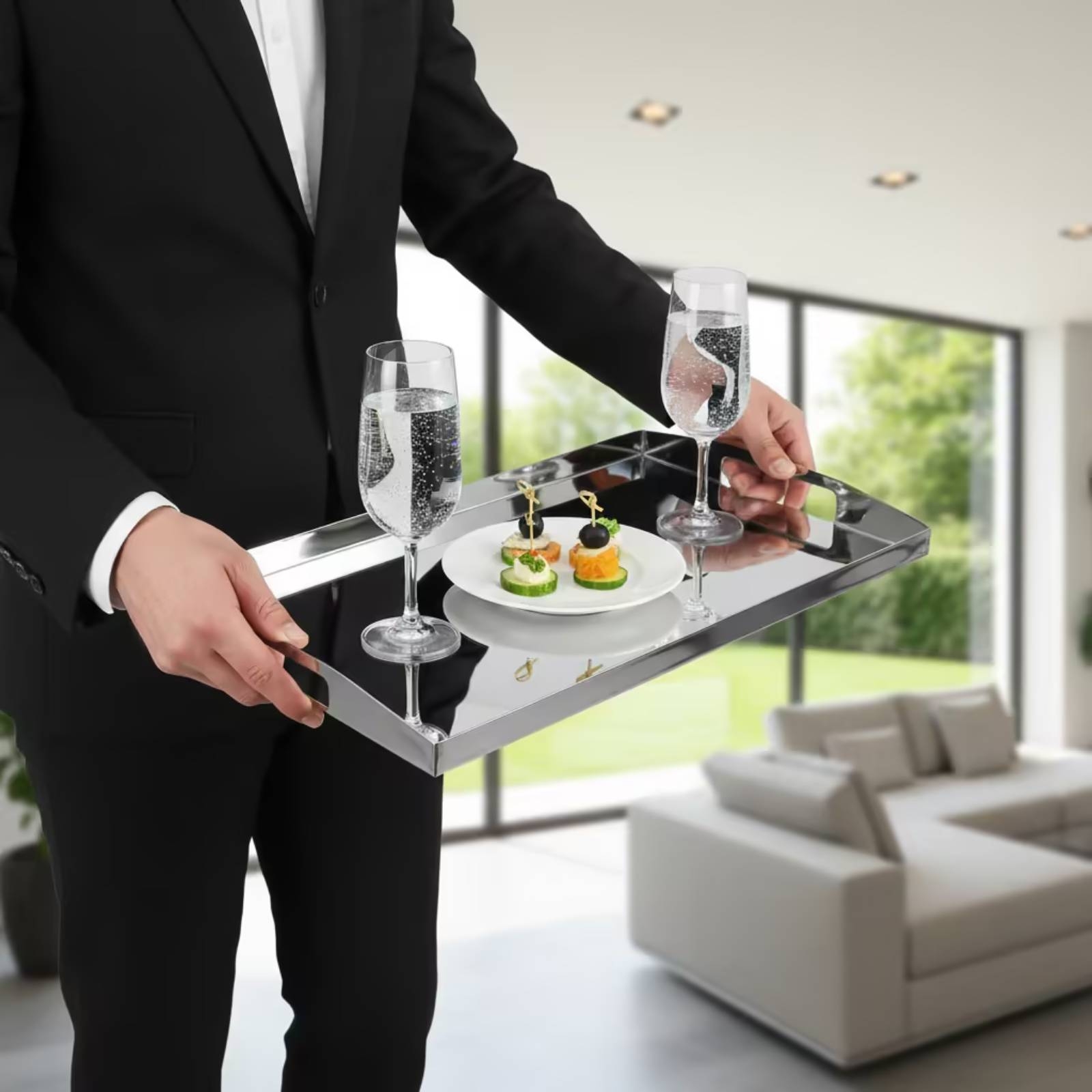 Stainless Steel Tray Mirrored  - đánh giá và giá Food Storage Handling