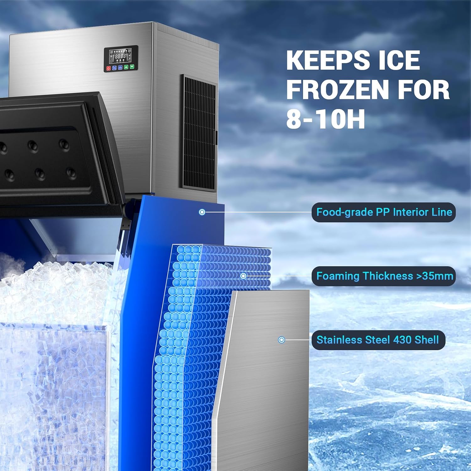 Commercial Ice Maker Machine w - đánh giá và giá Food Storage For Restaurant