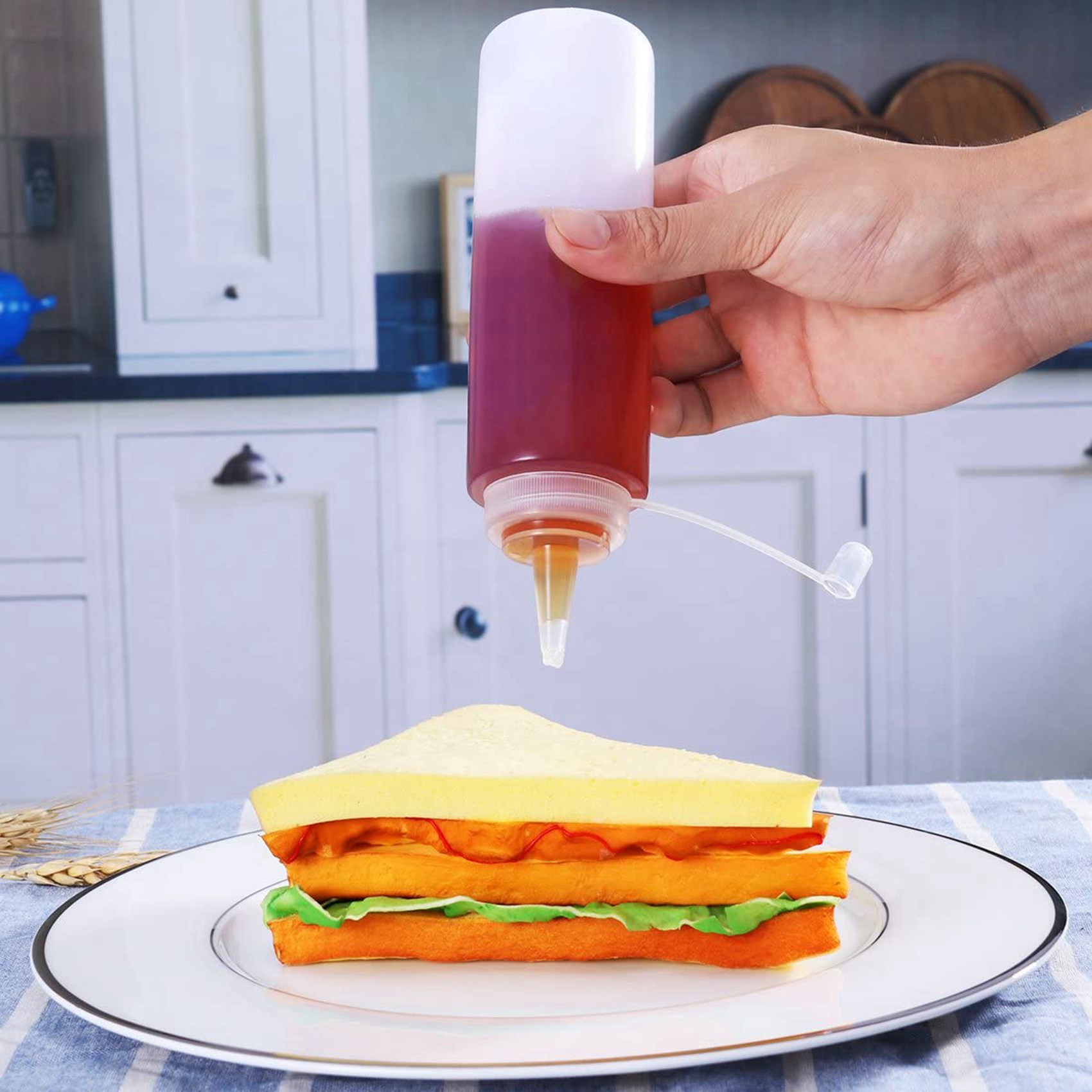 ABGE-24 Pack 8 Oz Squeeze Squi - đánh giá và giá Condiment Squeeze Bottle