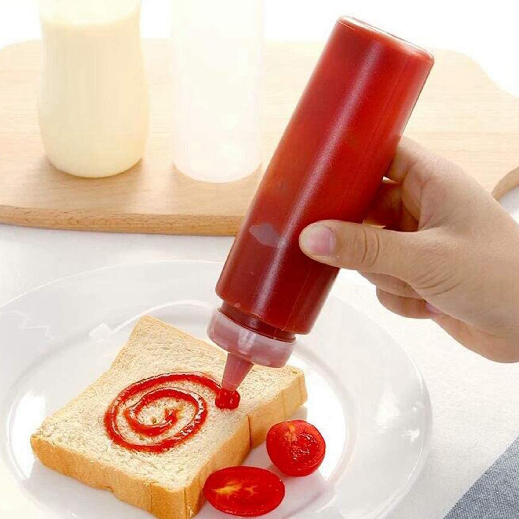 ABGE-24 Pack 8 Oz Squeeze Squi - đánh giá và giá Condiment Squeeze Bottle