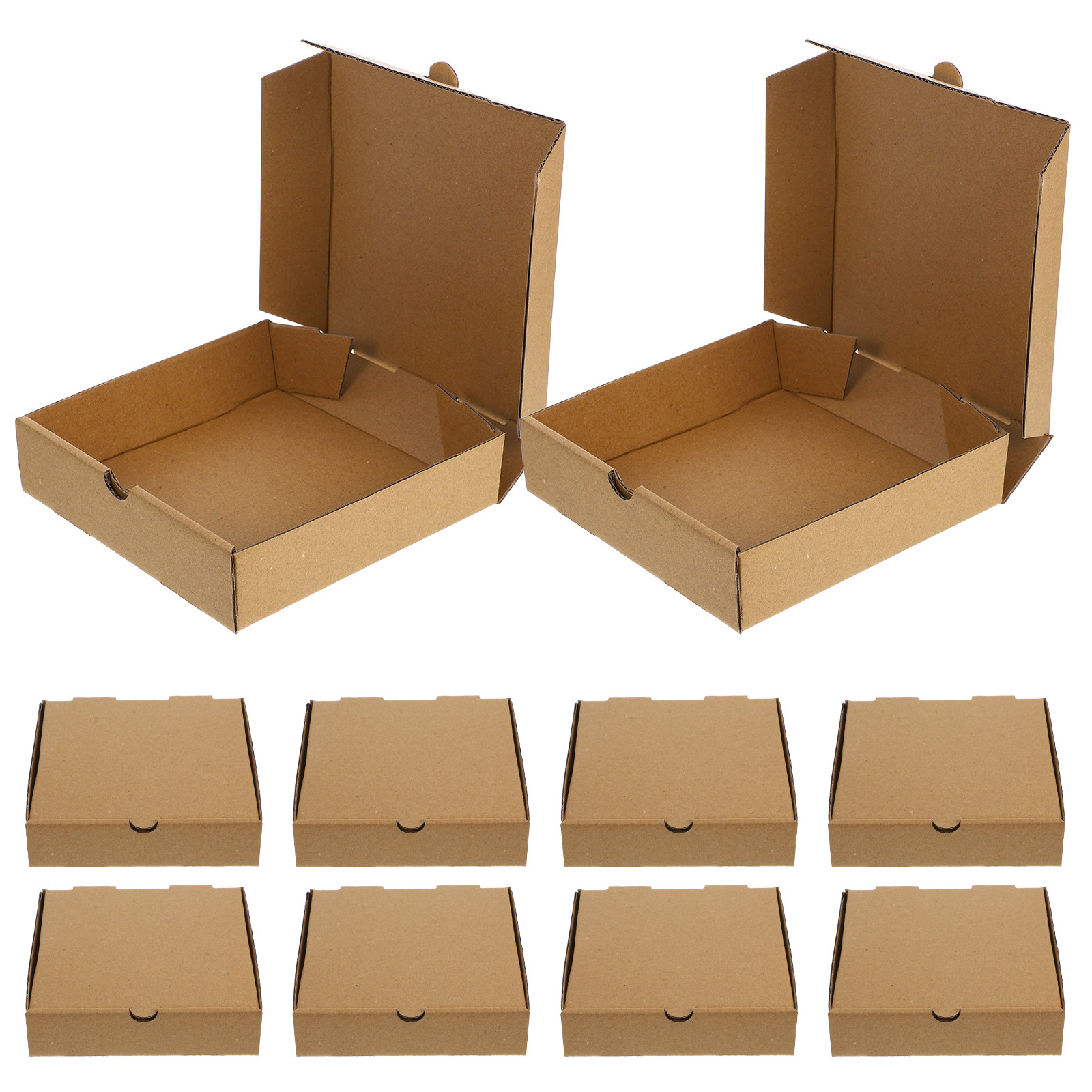 10Pcs Kraft Paper Pizza Boxes  - đánh giá và giá Food Storage Containers Plastic Box