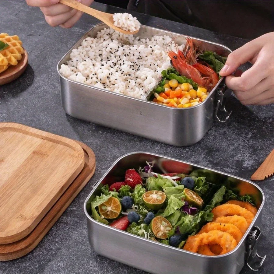 New 304 Stainless Steel Bamboo - đánh giá và giá Food Storage Box Set