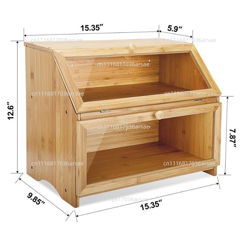 Easy-open Bamboo Bread Box Wit - đánh giá và giá Bread Box Bamboo