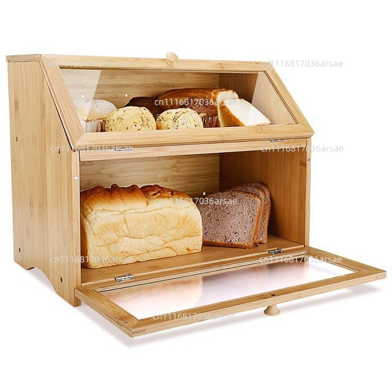 Easy-open Bamboo Bread Box Wit - đánh giá và giá Bread Box Bamboo