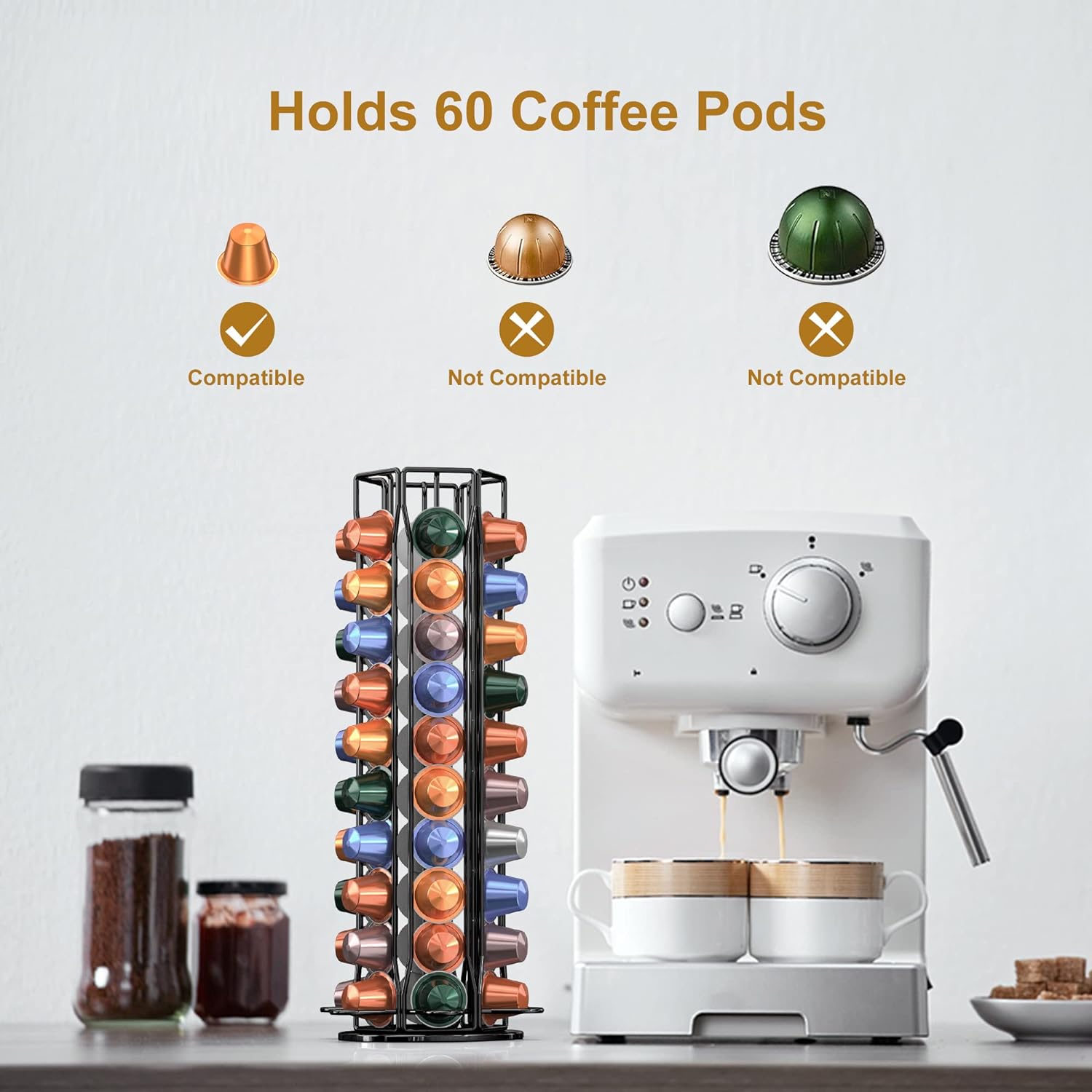 Coffee Pod Holder for Nespress - đánh giá và giá Food Storage Xl