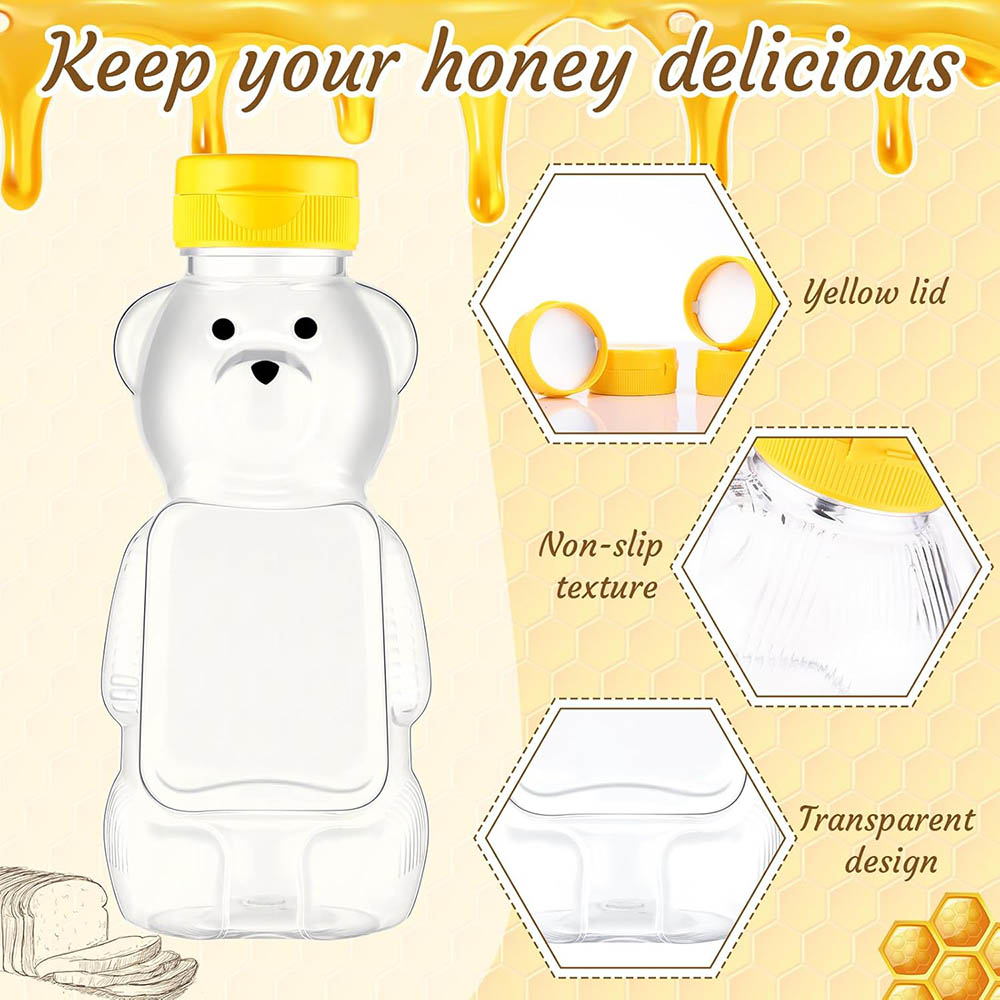12oz Plastic Bear Honey Bottle - đánh giá và giá Condiment Squeeze Bottle