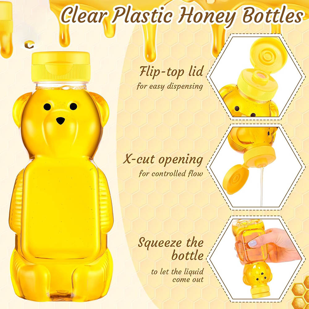 12oz Plastic Bear Honey Bottle - đánh giá và giá Condiment Squeeze Bottle