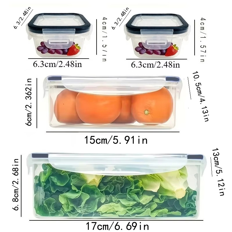 8Pcs Set Includes 4 Containers - đánh giá và giá Food Storage Box Set