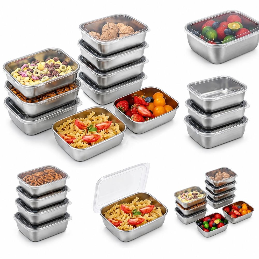 6PCS Stainless Steel Food Stor - đánh giá và giá Food Storage Box Set