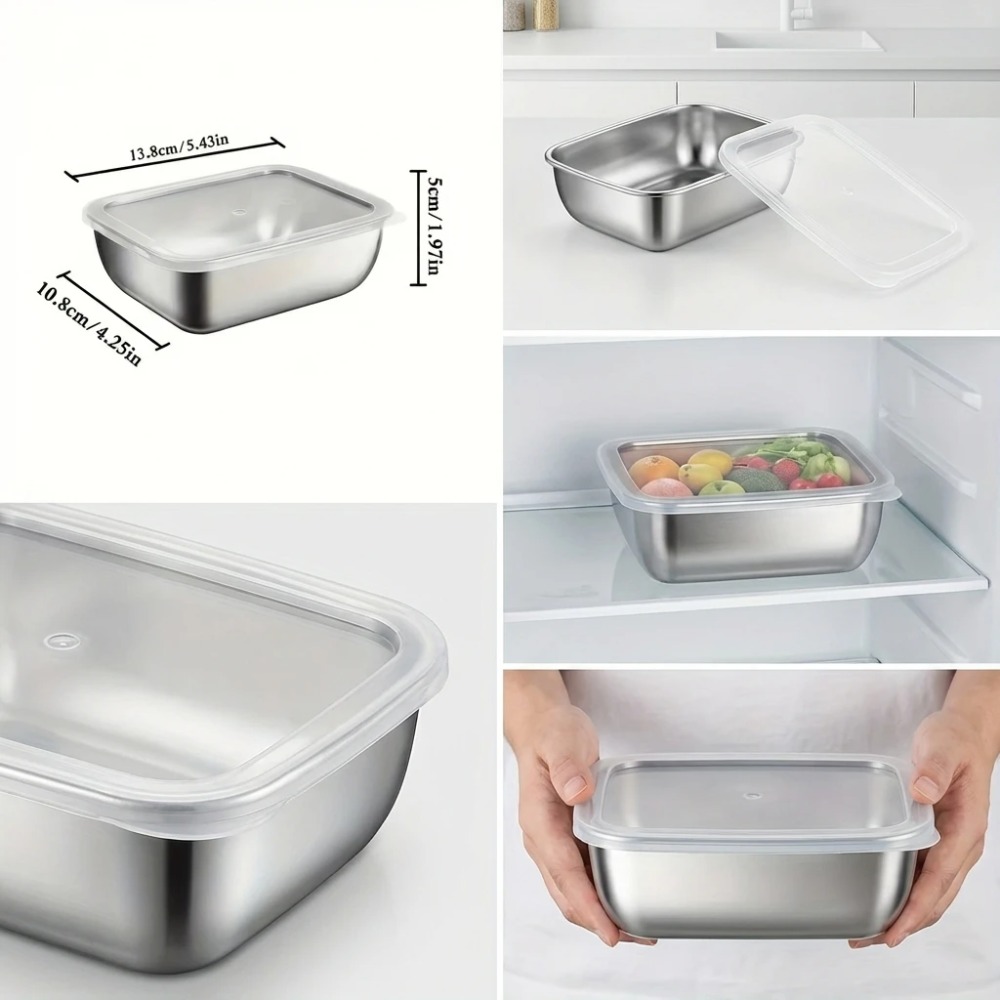 6PCS Stainless Steel Food Stor - đánh giá và giá Food Storage Box Set