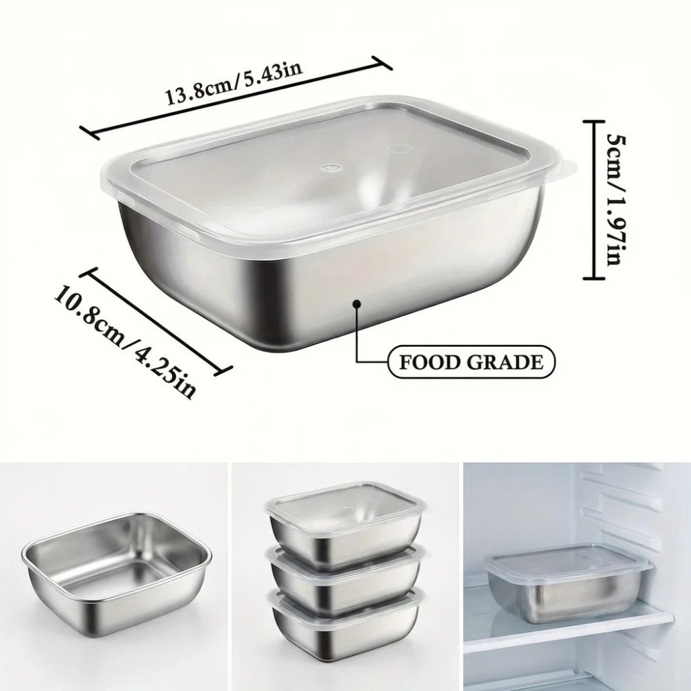 6PCS Stainless Steel Food Stor - đánh giá và giá Food Storage Box Set