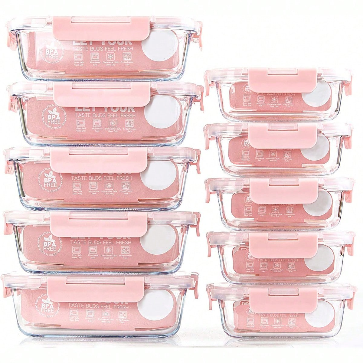 10 Pack Glass Meal Prep Contai - đánh giá và giá Food Storage Box Set