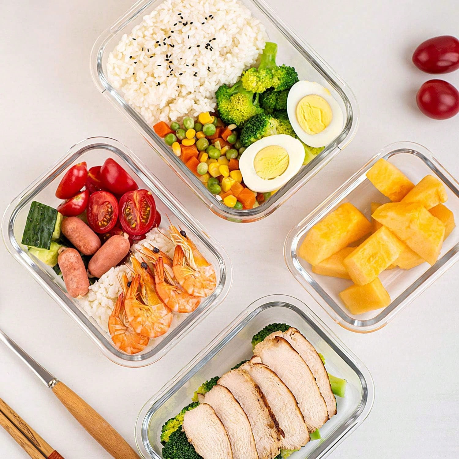 10 Pack Glass Meal Prep Contai - đánh giá và giá Food Storage Box Set