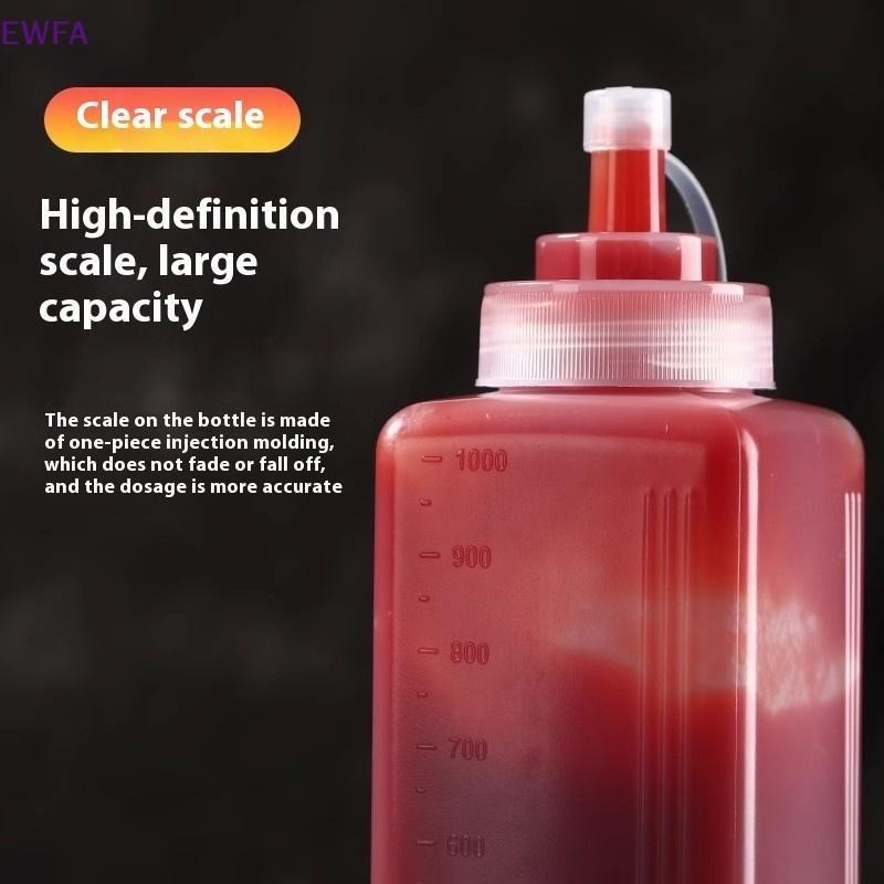 600/800/1000ML Food Grade Wide - đánh giá và giá Condiment Squeeze Bottle