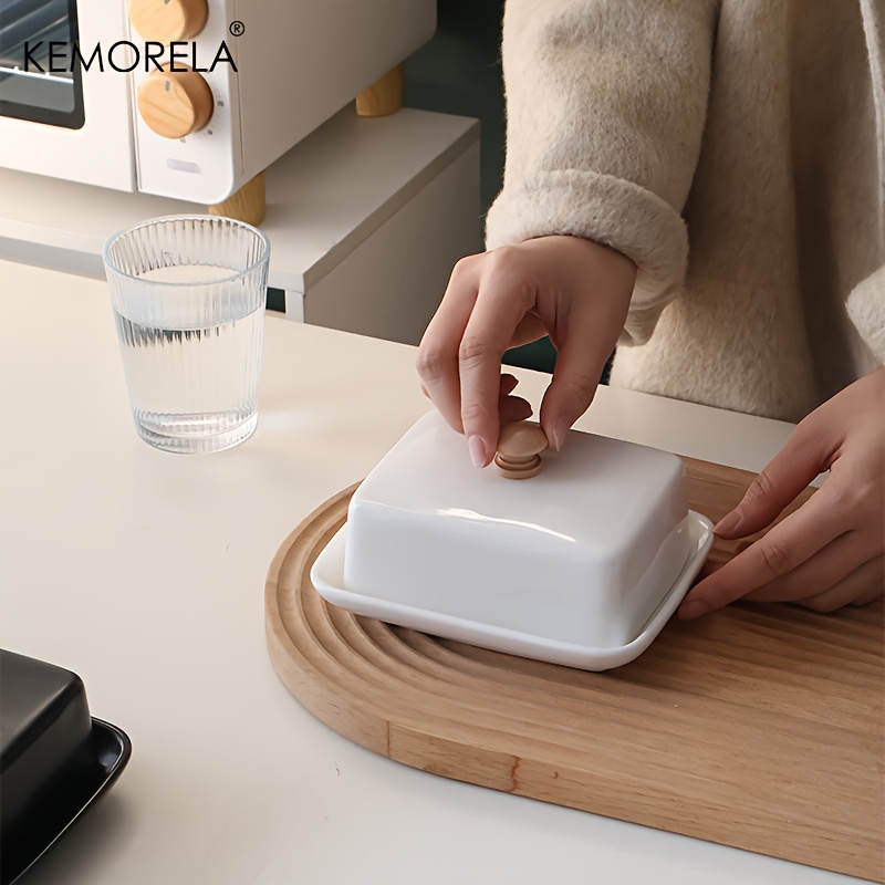 Ceramic Butter Dish with Lid R - đánh giá và giá Food Storage For Restaurant