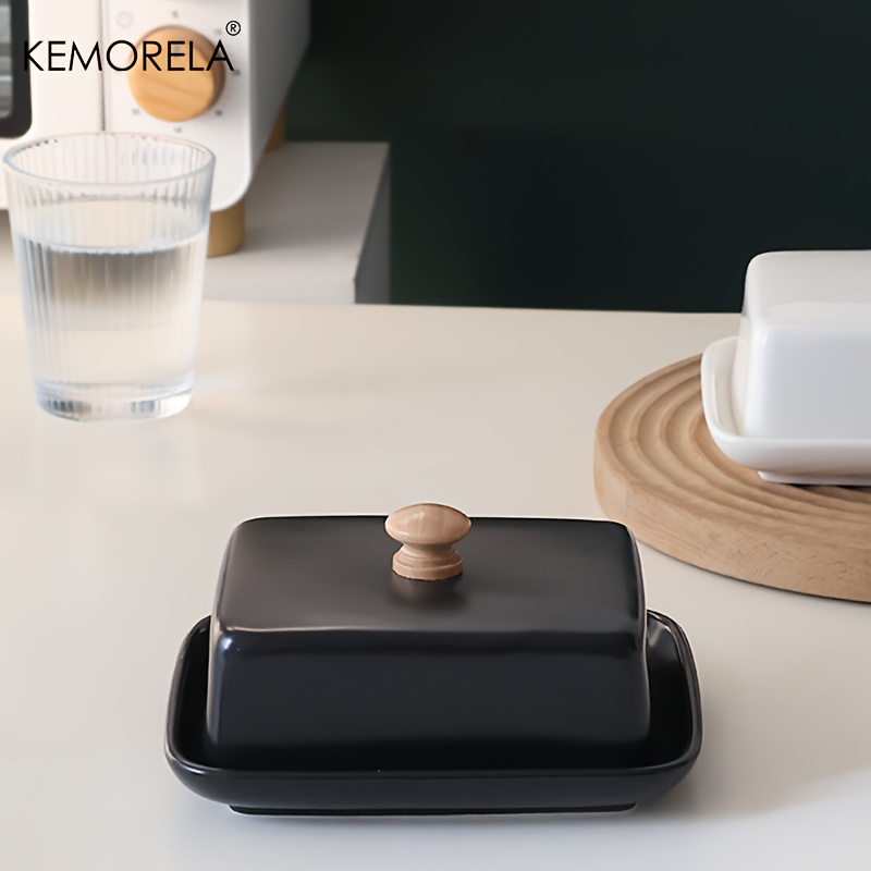 Ceramic Butter Dish with Lid R - đánh giá và giá Food Storage For Restaurant