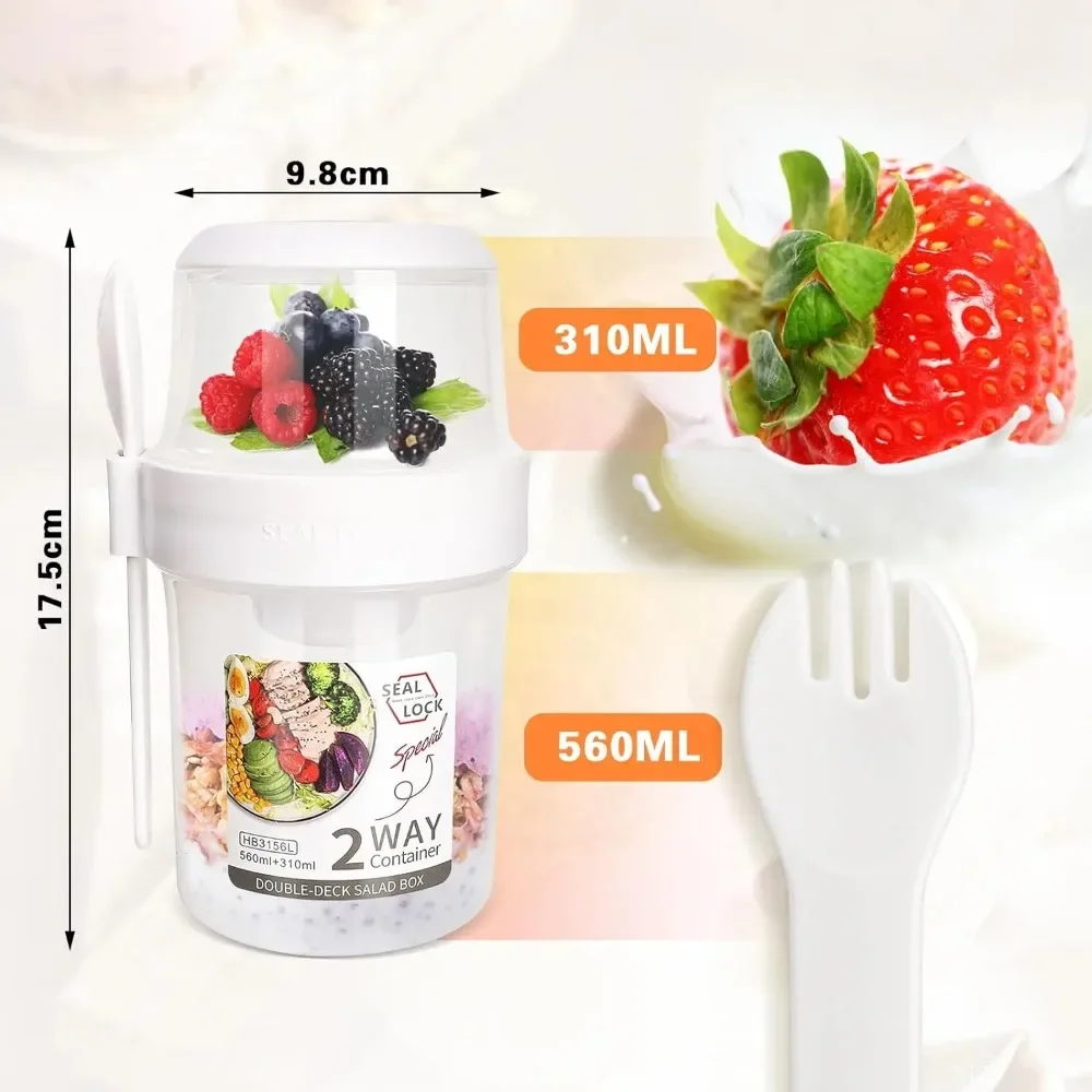 Salad Cup Breakfast Cups Porta - đánh giá và giá Food Storage Containers Plastic Box