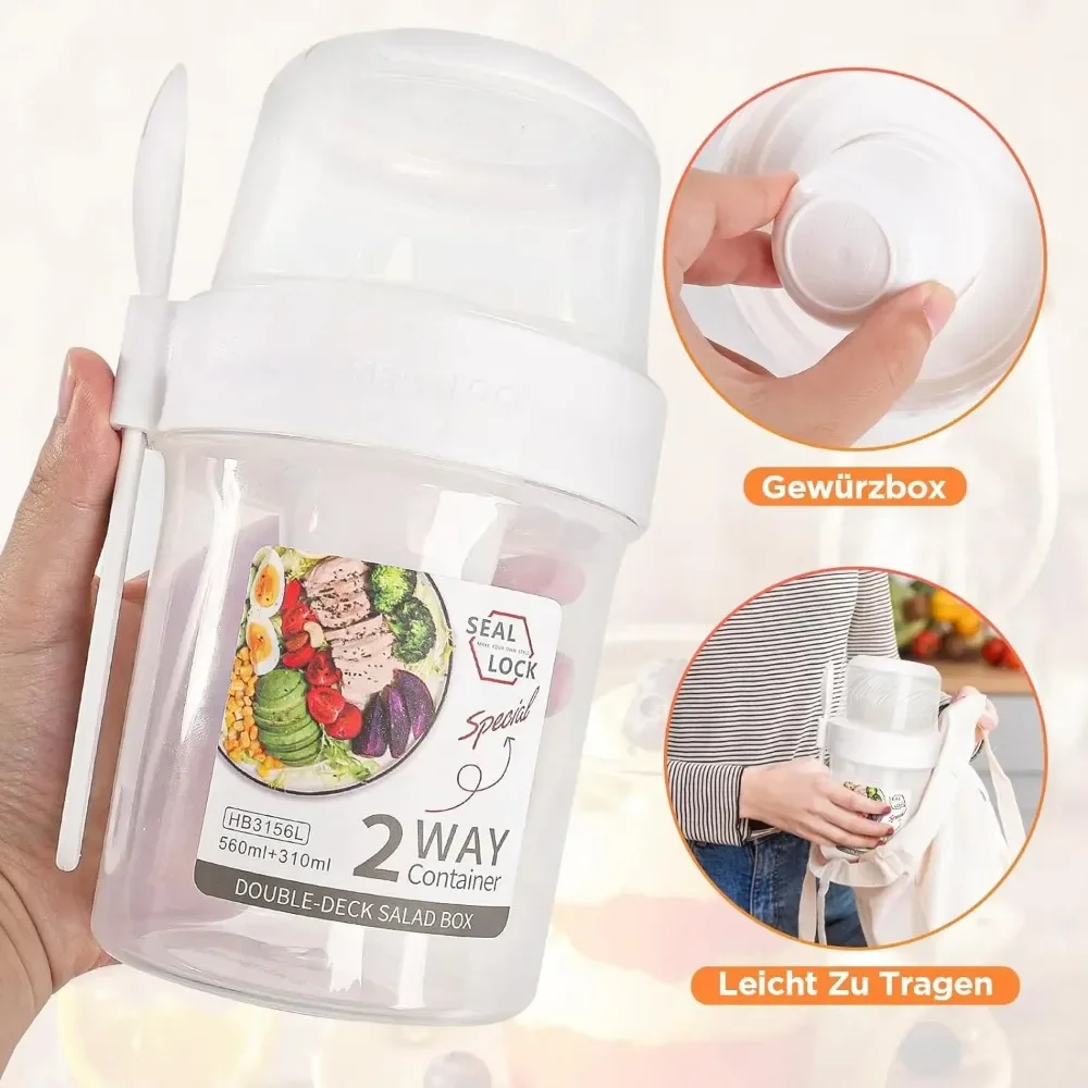 Salad Cup Breakfast Cups Porta - đánh giá và giá Food Storage Containers Plastic Box