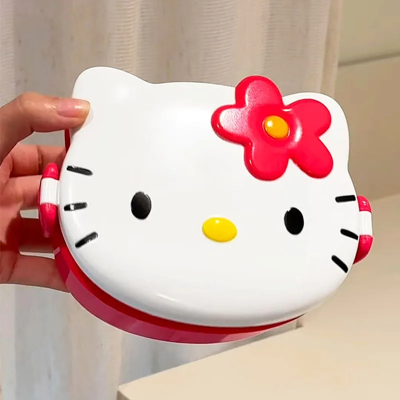 Cute Hello Kitty Shaped Lunch  - đánh giá và giá Food Storage Containers Plastic Box