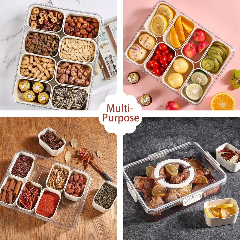Kitchen Plastic PET 8 Compartm - đánh giá và giá Food Storage Handling