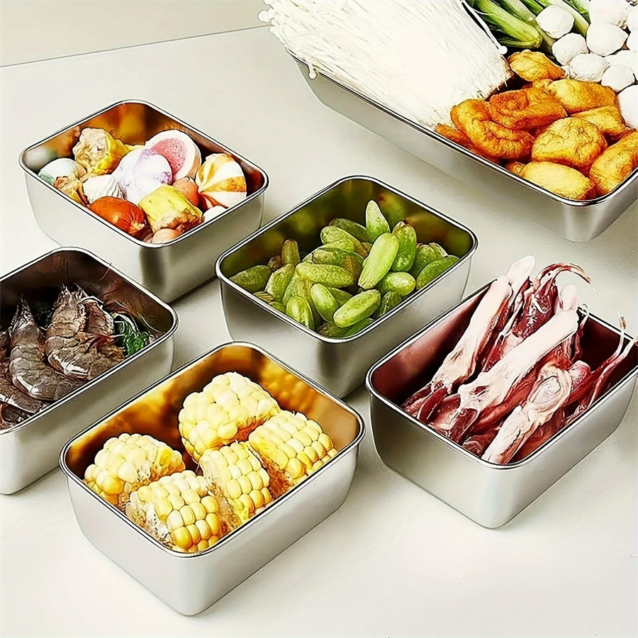 1/3/5pcs Stainless Steel Food  - đánh giá và giá Food Storage Box Set