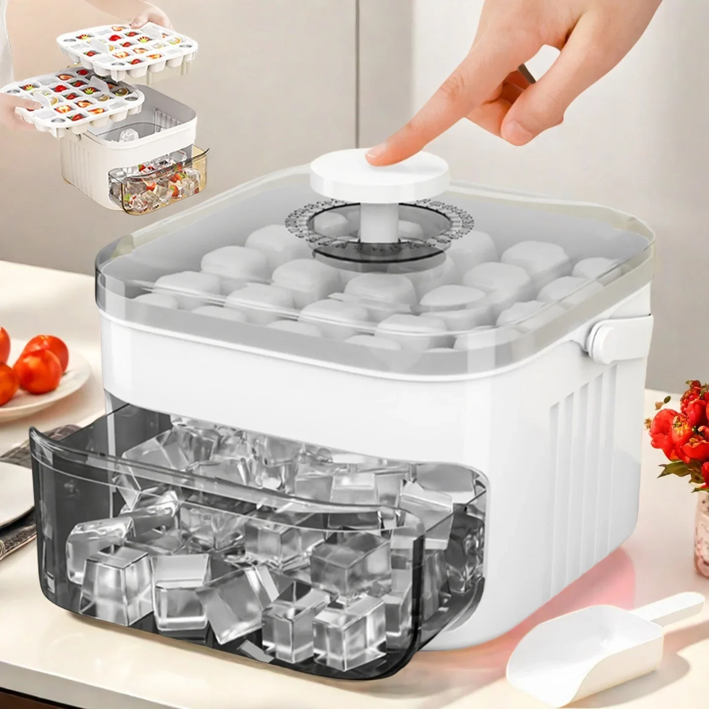 Cube Ice Maker with Easy Press - đánh giá và giá Food Storage Box Set