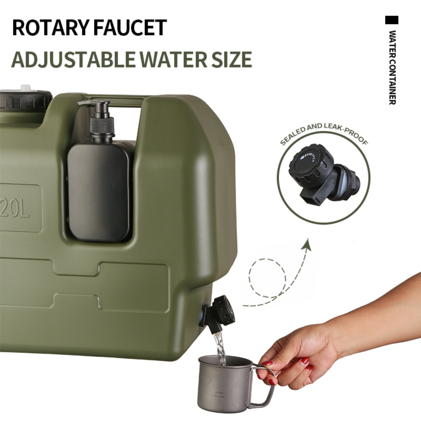 20L Camping Water Container wi - đánh giá và giá Food Storage Emergency