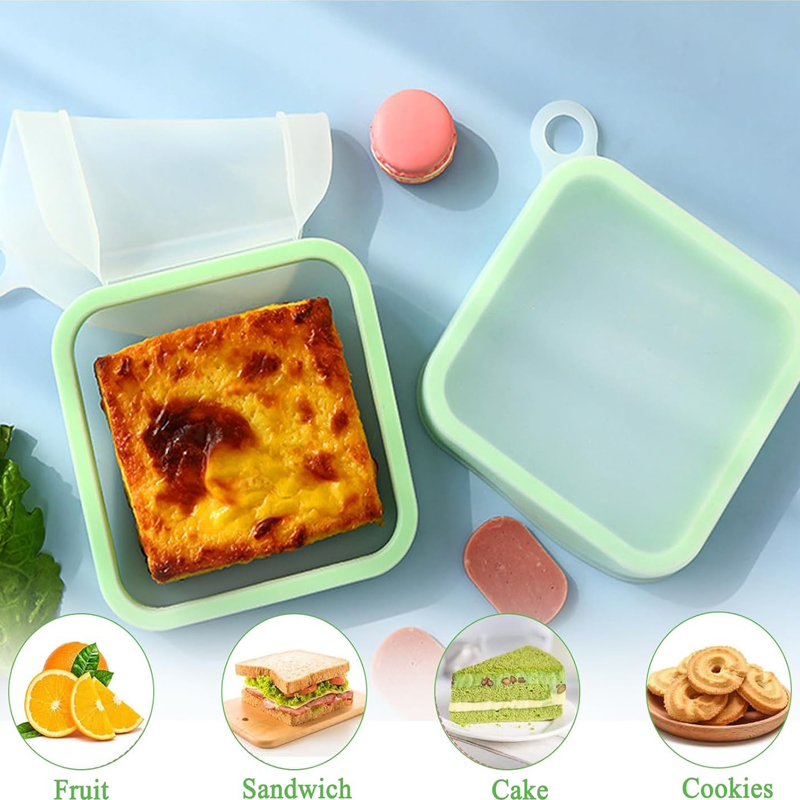 Silicone Sandwich Toast Bento  - đánh giá và giá Food Storage Keep Warm