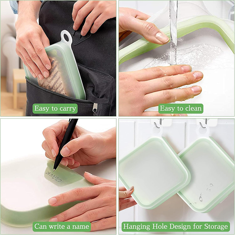 Silicone Sandwich Toast Bento  - đánh giá và giá Food Storage Keep Warm